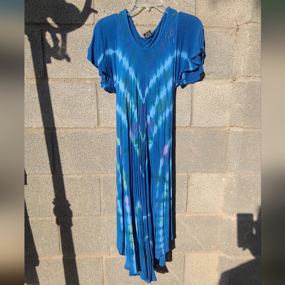 Light weight tie dyed beach dress